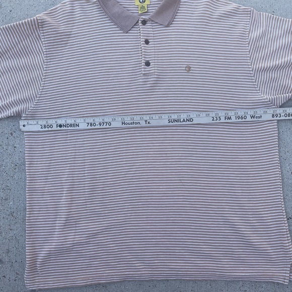 Vintage Red Head Polo Shirt XL GRANDE Big & Tall Burnt Orange Striped Shirt - Picture 1 of 4